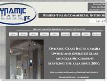 Tablet Screenshot of dynamicglassinc.com